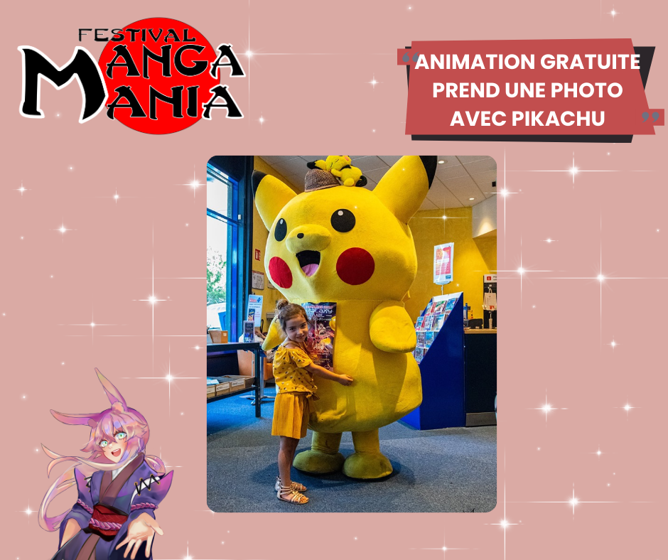 Retrouver pikachu les 2 jours de Manga Mania !